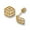 Colorname Misc: Yellow Gold, variant on Solid 14k Beautiful CZ Gold Dice-shaped Screw Back Stud Earrings (yellow and White) (Yellow Gold) Stud Earring for Women