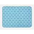thumbnail image 1 of Ethnic Bath Mat, Polish Folklore Inspirations in Floral Motifs Composition with Heart Symbols, Non-Slip Plush Mat Bathroom Kitchen Laundry Room Decor, 29.5 X 17.5 Inches, Blue and Dark Blue, Ambesonne, 1 of 2