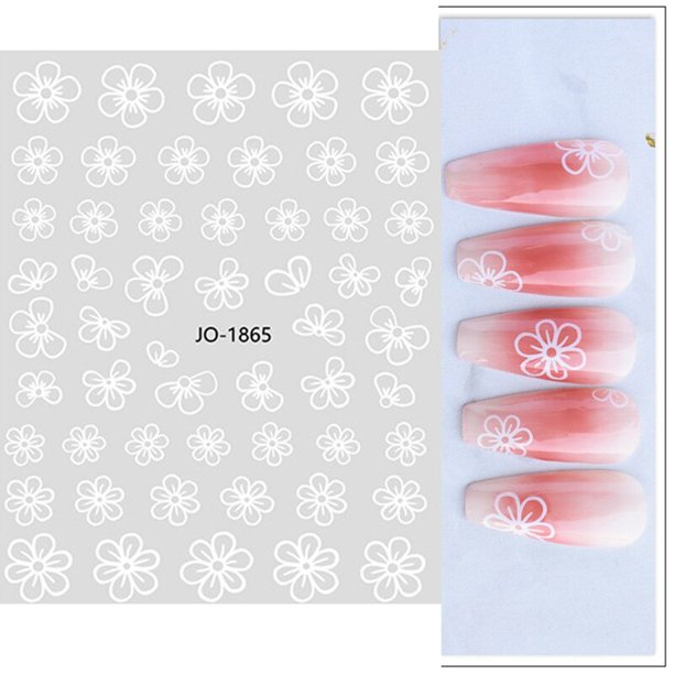 Nail Art Flower Daisy Pegatinas en relieve Deslizadores de uñas Diseño floral simple Elegante autoadhesivo Nail Art Calcomanías Decoración Tan Jianjun unisex