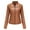 Black, variant on Coat Women'S Slim-Fit Leather Stand-Up Collar Zipper Motorcycle Suit Thin Coat Jacket Red M