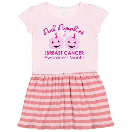 

Inktastic Pink Pumpkins for Breast Cancer Awareness Gift Toddler Girl Dress