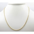 thumbnail image 2 of 14K Yellow Gold 2mm Solid Rope Diamond Cut Chain, Link Mens Womens Necklace, Giorgio Bergamo, 2 of 7