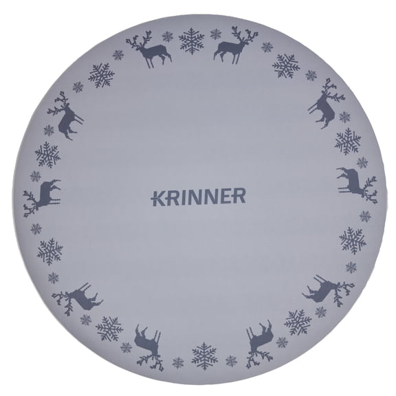 KRINNER 24” Grey Christmas Tree Mat - Waterproof, Absorbent Floor Protection Pad for Tree Stands - Anti-Slip, Scratch Resistant - Easy to Clean and Store, Designed for Holiday Use