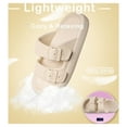 thumbnail image 7 of Slides Sandals Women Men Cloud Slippers Adjustable Buckles House Shower Shoes Cushion Soft Comfort, Beige, 7 of 7