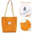 thumbnail image 5 of OULII Teacher Tote Bag Tote Bag Yellow Simple 1Pack, 5 of 5