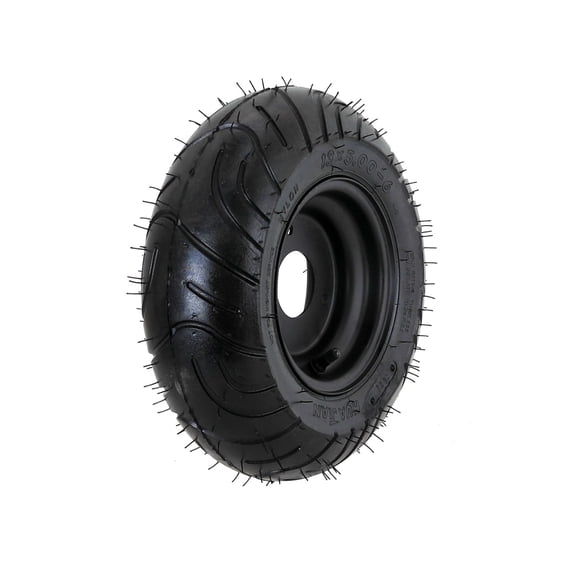 13x5.00-6 Go Kart Wheel with Tubeless Tire – 3 Bolt 78mm Hub, 6" Rim Fits ATV UTV Quad Drift Trike Mini Bike Scooter Lawn Mower Golf Cart Buggy Dune Moped Four Wheeler Off-Road Motorcycle Project