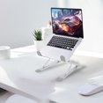 thumbnail image 3 of Support d'Ordinateur Réglable, Support Ergonomique Pliable en Aluminium pour Ordinateur Portable, Compatible avec Ordinateurs Portables jusqu'à 15,6 Pouces, 3 of 7