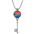 thumbnail image 1 of Sudáfrica bandera del pais nombre Colgante Collar Vintage Llavero Plata Joyas Unbranded M, 1 of 3