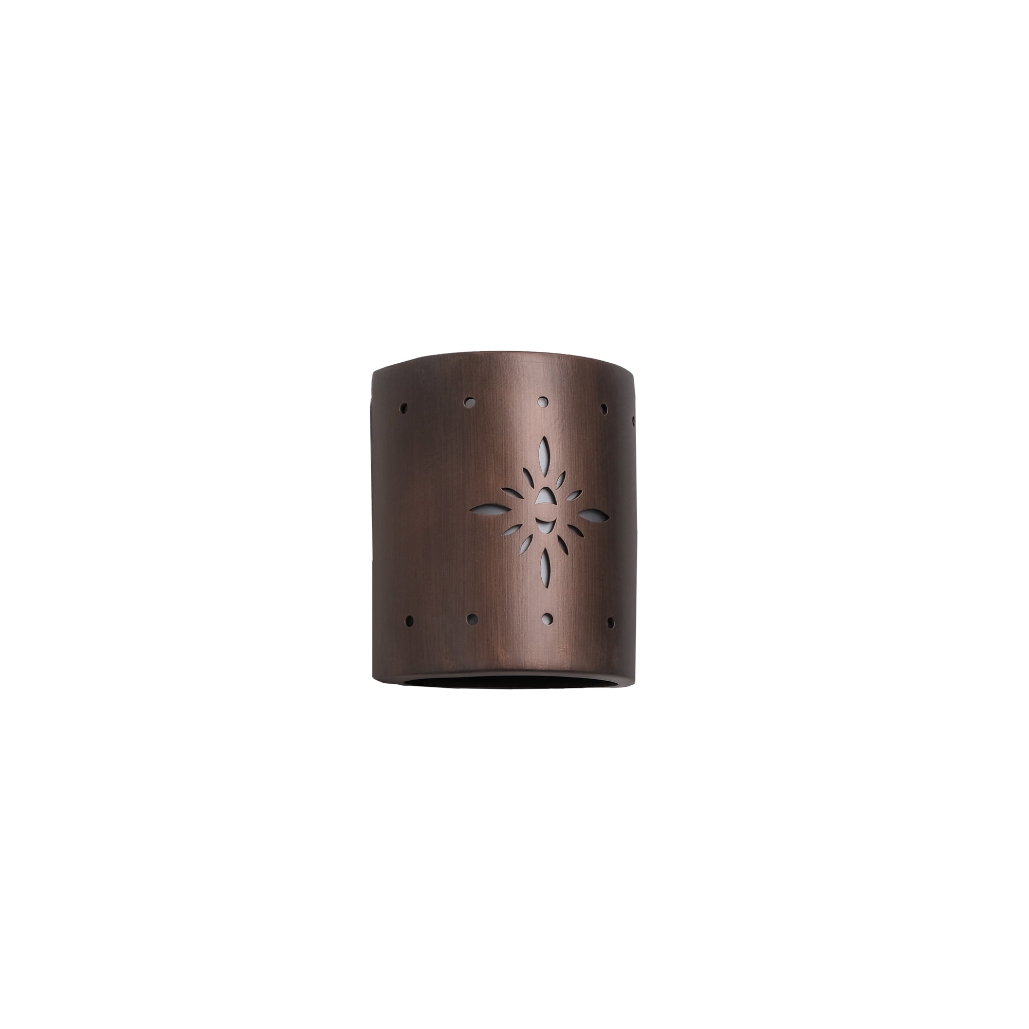 Luxury Lighting Asavva 8.5" High Starburst Ceramic Outdoor Wall Light, Rubbed Copper Painted Finish, 120VAC, LED Bulb Included
