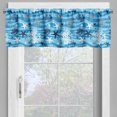 thumbnail image 2 of Ambesonne Sea Shells Valance Pack of 2, Starfish and Scallop, 42"X12", Blue Dark Blue White, 2 of 5