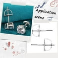 thumbnail image 6 of 1 Box 8Pcs Screw Earring Backs 925 Sterling Silver Screw On Backs for Threaded Post Size 0.032" 20Gauge Locking Secure Replacements for Diamond Studs for making, 6 of 9
