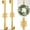 Gold, variant on Qocolhg 2 Pack Wreath Hanger for Front Door 15" Metal Over The Door Single Hook, Christmas Decorations Indoor Outdoor Clearance, Gold