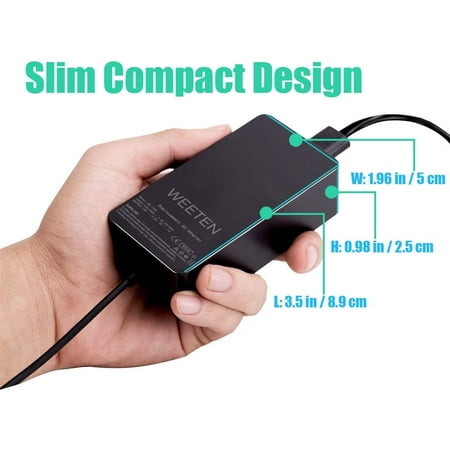Weeten 65w 15v 4a Power Supply Charger Compatible With Microsoft Surface Pro 3 Pro 4 Pro 5 Surface Book 1 Surface Walmart Canada