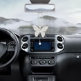 thumbnail image 4 of HUGFEGWE Butterfly Car Hanging Ornament, Rhinestone Rearview Mirror Accessories Hanging Car Charm Decoration for Car Home Office U2537-30794, 4 of 9