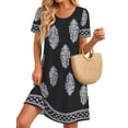 thumbnail image 2 of Fantaslook Boho Summer Dresses for Women Casual Short Sleeve T Shirt Dress with Pockets Beach Vacation Clothes, 2 of 9