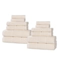 thumbnail image 2 of Superior Milo 12 Piece Smart Twist Cotton Towel Set, Medium Weight Ribbed Design Towels, Ivory, 2 of 10