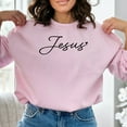 thumbnail image 6 of Jesus Heart Calligraphy Sweatshirt, Inspirational Christian Faith Pullover, Religious Soft Unisex Top, Gift for Believers, 6 of 10