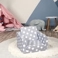 thumbnail image 3 of Delsit Toddler 2 in 1 Flip Open Kid Sized Lounge Chair, Grey & White Stars, 3 of 6