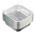 thumbnail image 2 of Disposable Foil Pans 8 Inches Square Pans Tin Foil Pans Heavy Duty L Disposable Aluminum Foil Tins L Portable Containers Pack of 10 Kitchen Bakeware Baking Pan Oven Tray Oven Safe Baking Tray, 2 of 6