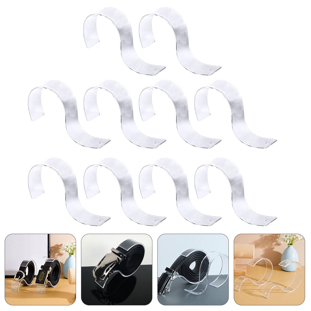 HOMEMAXS Belt Display Stand SShaped Acrylic for Store and Home Use Transparent Material High Quality