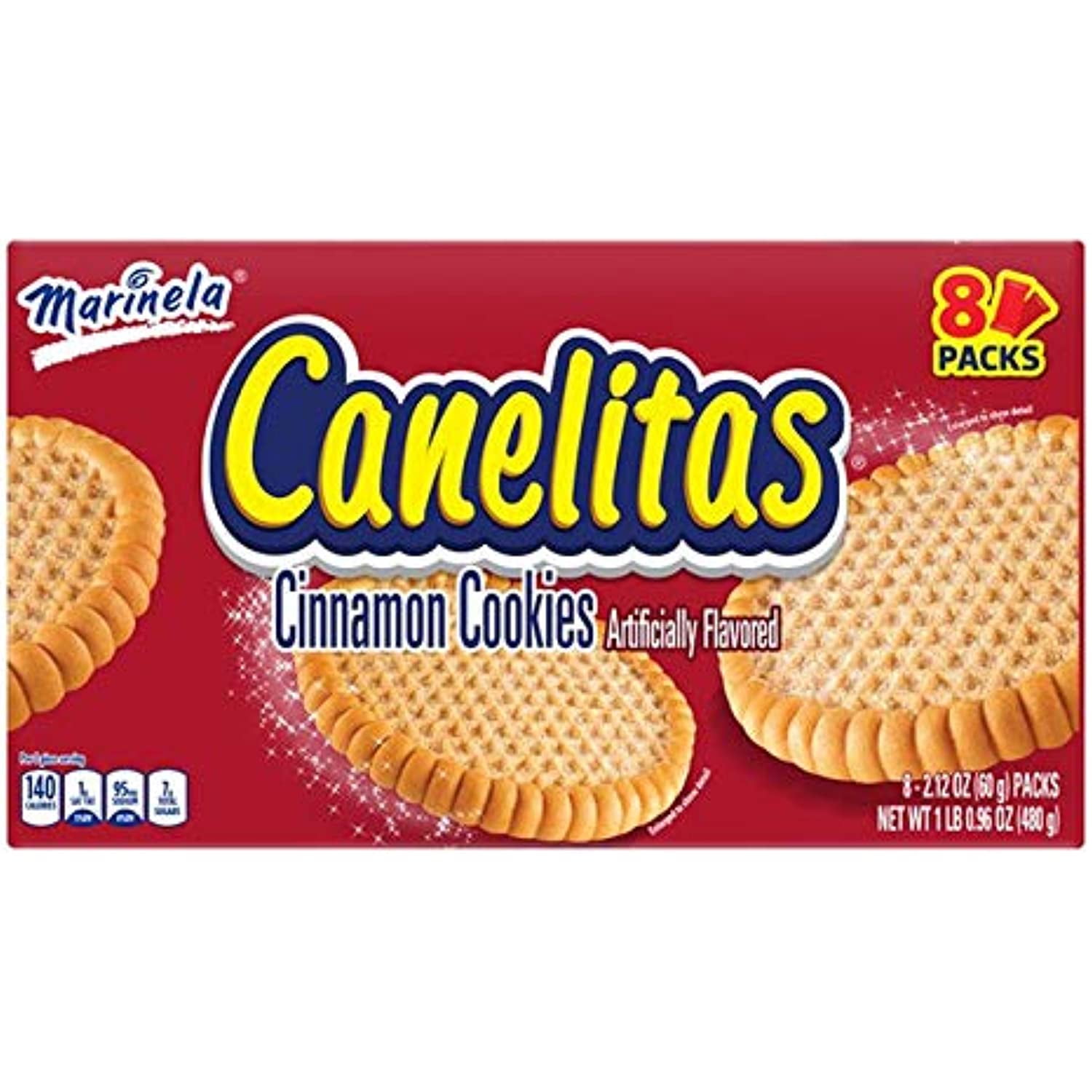 Marinela Authentic Canelitas Crispy Cinnamon Cookies - 2 Pck (8 Ct)