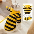 thumbnail image 3 of GASTROPOD Pet Bee Costume Hood Dog Halloween Clothes Winter Warm Pet Hoodies Cat Holiday Cosplay Outfit for Small Medium Dogs Cats (Yellow,XXL), 3 of 4