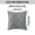 thumbnail image 5 of REGALWOVEN Diamond Pinch Pleated Throw Pillow Covers 2 Pack Solid Color Decorative Pillow Covers Luxury Textured Pillowcases Grey 18" x 18", 5 of 6