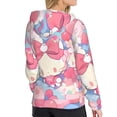 thumbnail image 4 of Lsque Sanrio Pattern Casual Women's Hoodie,Hooded Sweatshirt with Kangaroo Pocket,Pullover Hoodie with Eye-catching Drawstrings-X-Large, 4 of 8