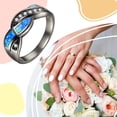 thumbnail image 4 of Guardoinrt Classique Femmes S Bague à la Mode et Adapté pour Diverses Occasions de Mariage Bleu 9 1Set, 4 of 6