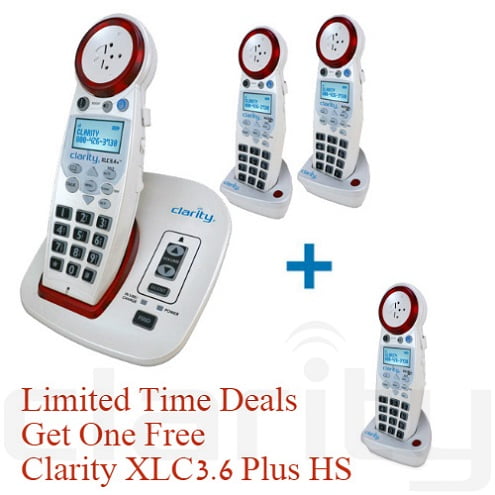 and C200 DECT 6.0 XLC3.4Plus Amplified Cordless Phone System Clarity XLC3.4