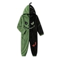 thumbnail image 2 of Ruyelune GreenOnesie Pajamas for WomenHalloween Cute Onesie Pajamas for Women Men Funny Party Cosplay Costume Family Hooded Plush Cozy Warm Sleepwear5XL, 2 of 4
