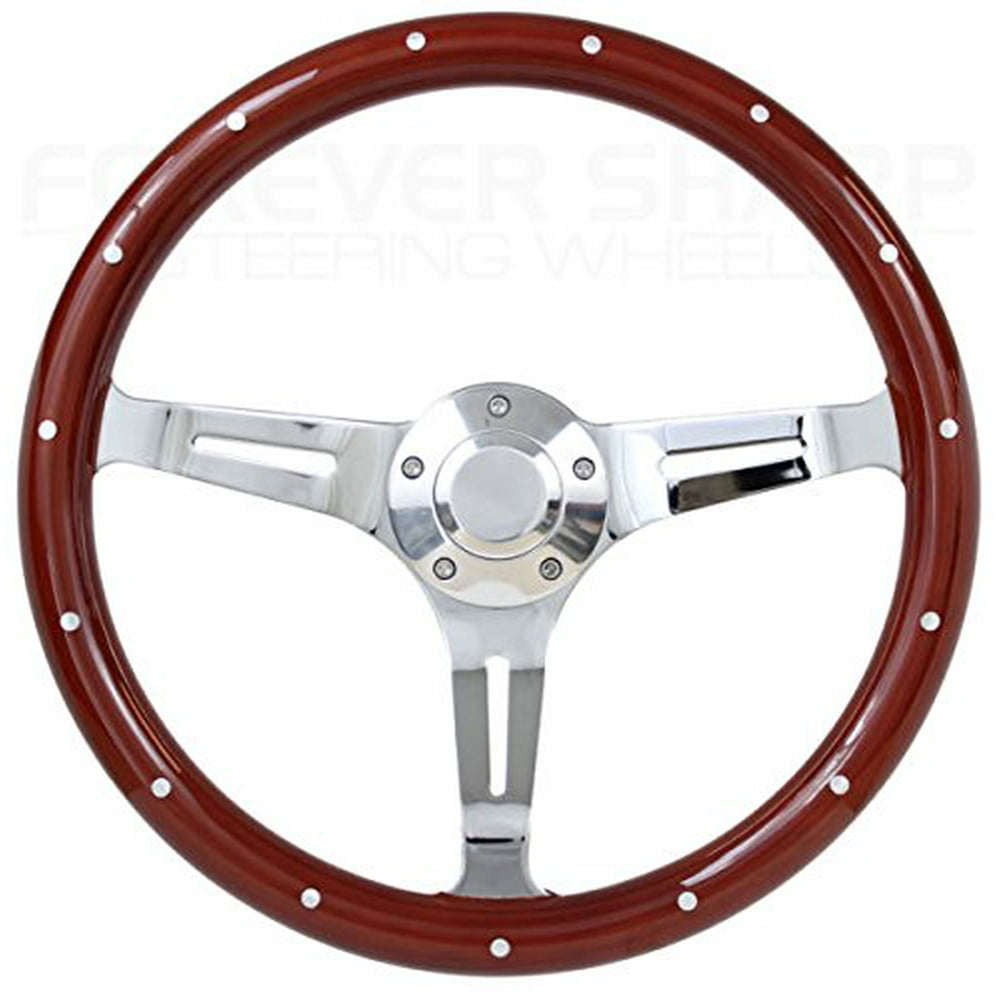 Hot Rod, Street Rod, 15" Mahogany & Chrome Steering Wheel, for GMstyle