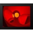 thumbnail image 2 of Grayscale 18x15 Black Modern Framed Museum Art Print Titled - Red Curves I, 2 of 5