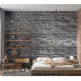 thumbnail image 6 of Tiptophomedecor Background & Patterns Wallpaper Wall Mural - Dark Grey Painted Brick Wall, 6 of 8