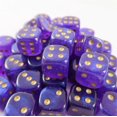 thumbnail image 4 of Dice Chessex Borealis 12 mm d6 Luminaria morada real/dorada x36, 4 of 4
