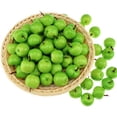 thumbnail image 2 of 100pcs Artificial Green Apples Fake Fruit Apple Home Party Christmas Tree DIY Decoration Model, 2 of 2