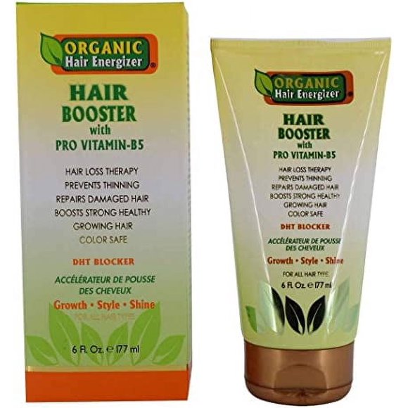 Organic Hair Energizer Hair Booster with Pro-Vitamin-B5 6 fl oz