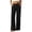Black, variant on Hulanddfd Women's Pants Solid Color Pocket Elastic Waist Straight Leg Pants Army Green Size 2XL