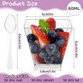  Elegant and Stylish Pack of 50 Mini Clear Plastic Dessert Cups with Lids and Spoons