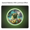 thumbnail image 2 of PhooArto Galaxy Pug Dog Donuts 4 PCS Crystal Glass Cabinet Knobs, Drawer Kitchen Cabinets Dresser Cupboard Wardrobe Pulls Handle - Glowing in the Dark, 2 of 7