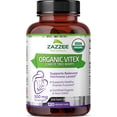 thumbnail image 1 of Zazzee Naturals Organic Vitex (Chaste Tree Berry) | 500 Mg Per Serving | 120 Capsulas | 120 Servings, 1 of 3
