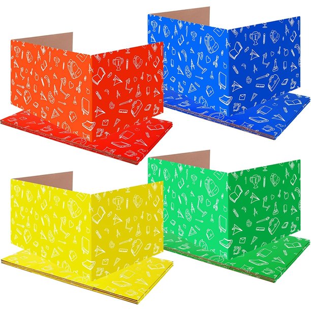 12 Pack Study Carrel Reduces Distractions Privacy Boards Desk Divider