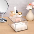 thumbnail image 7 of ABPETE Disposable Face Towel Holder, Acrylic Face Towel Storage Box Bin Container Stackable Clear Makeup Organizer with Drawer for Vanity Bathroom Makeup Organization, 7 of 7