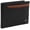 Black/Cognac, variant on Mens Genuine Goat Nappa Leather Bi-Fold Top Front Pocket RFID Wallet (Black/Cognac)