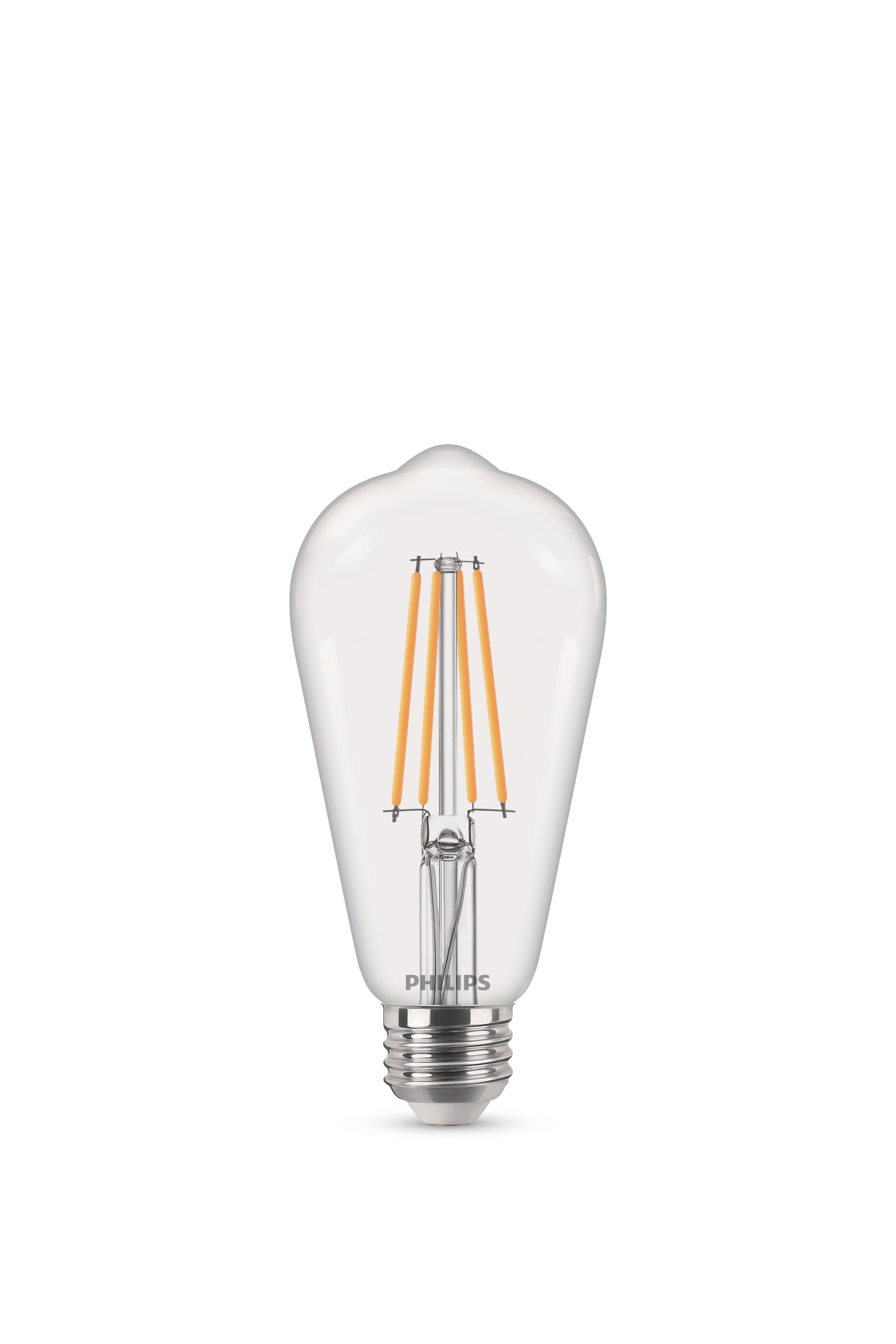Philips Vintage LED 60-Watt ST19 Filament Light Bulb, Soft White Warm Glow, Dimmable, E26 Medium Base (1-Pack) - Walmart.com
