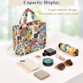 thumbnail image 5 of FORMRS Womens Corduroy Tote Bag Crossbody Shoulder Handbag with Pocket, Black Flowers Pattern, 5 of 7