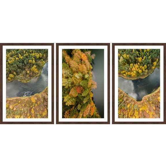 Colorful Bushes Triptych