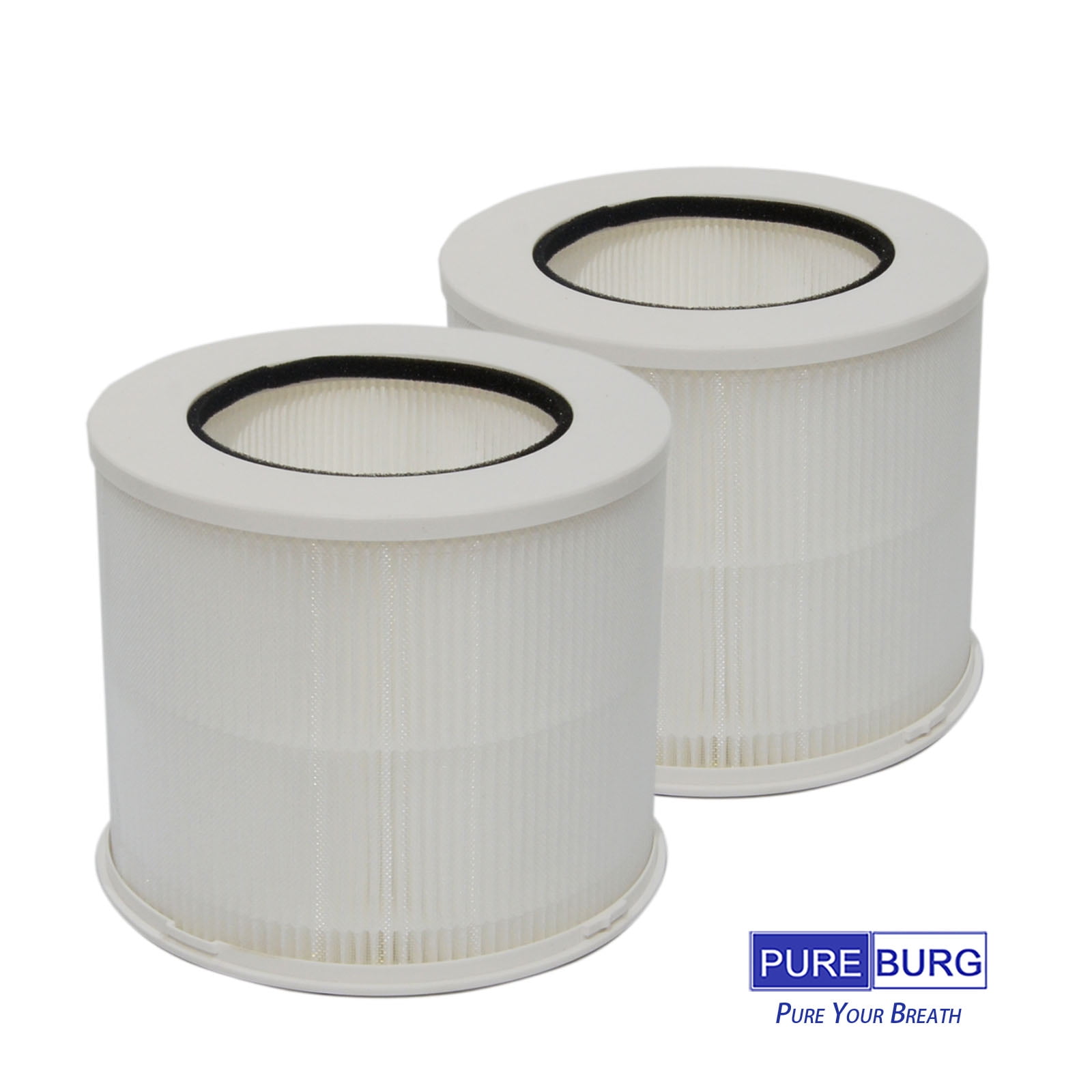 PUREBURG 12020 Replacement True HEPA Filters Compatible with Clorox 11020 11021 Tabletop Air Purifier Model:12020,2-Pack
