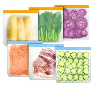 Aurora Trade Reusable Extra Thick Silicone Food Storage Bags - Zipper Freezer Bags for Marinate Meats Sandwich, Snack, Cereal,Fruit Meal Prep