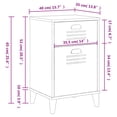 thumbnail image 4 of vidaXL Bedside Cabinet VIKEN Anthracite Grey Engineered Wood, 4 of 5